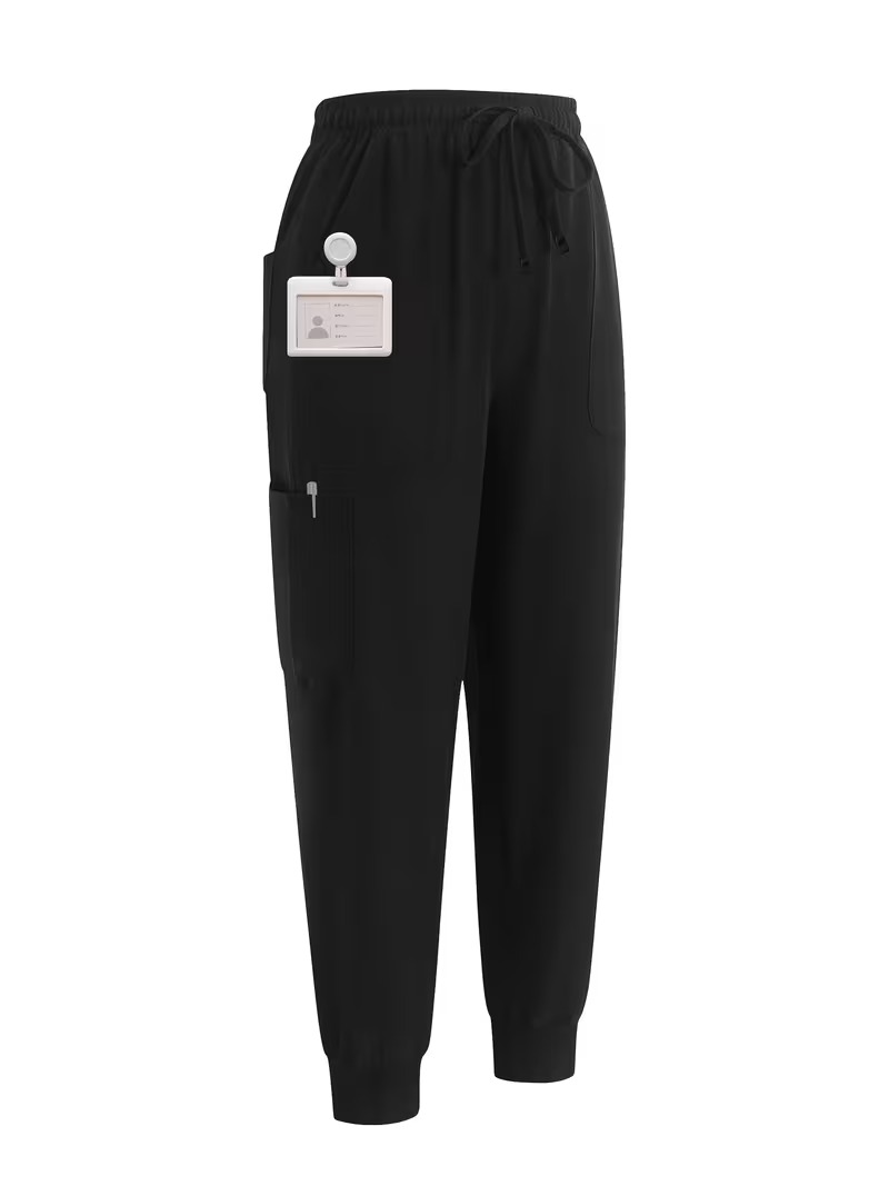 Women’s Drawstring 5-Pocket Cargo Jogger Scrub Pants